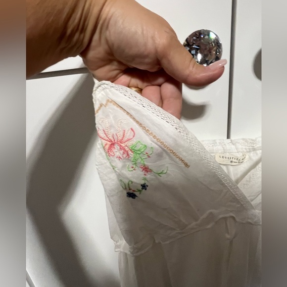 Love Stitch Maxi Dress size Medium LN cotton lined - Picture 3 of 5